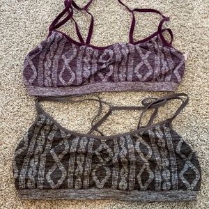 Two Victoria secret medium bralettes